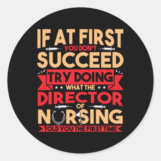 乳最高の添ナース感謝ギフト部長 ラウンドシール (正面)