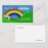 乳母によってすごいカラフルな鉛筆の虹の名刺 名刺 (正面/裏面)