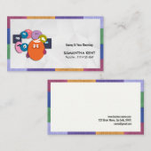 乳母のカラフルで好奇心が強い子供の名刺 名刺 (正面/裏面)