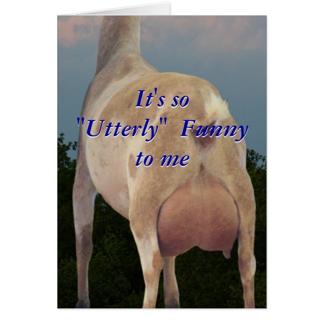 乳母のヤギのユーモアのあるなカードは大事な行事をカスタマイズ (正面)