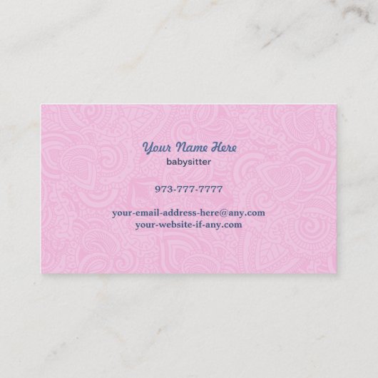 乳母の名刺 名刺 (裏面)