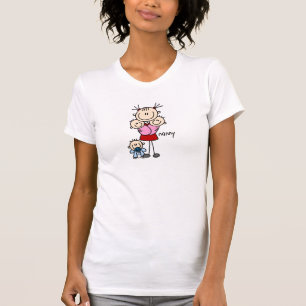 乳母の棒の姿のワイシャツ Tシャツ