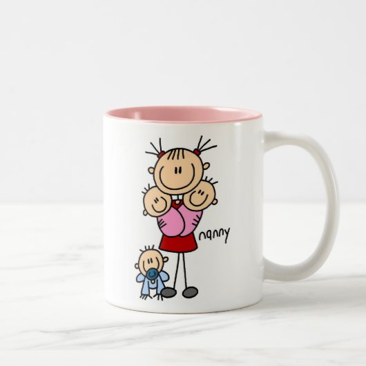 乳母の棒の姿 ツートーンマグカップ (右)