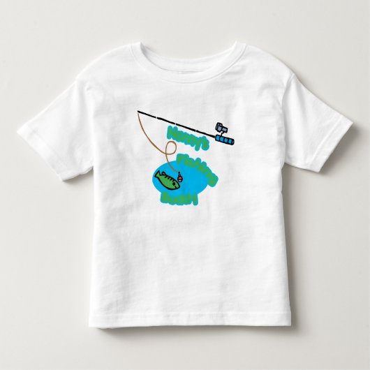 乳母の魚釣りの相棒 トドラーTシャツ (正面)