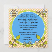 乳母車カスタムバースデーパーティー誕生日招待状 招待状 (裏面)