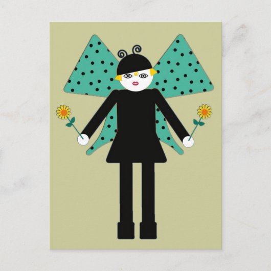 乳母車マーツキンスバタフライポストカード ポストカード (正面)