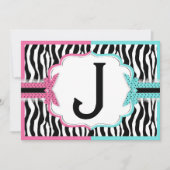 乳母車及びシマウマのプリントの性は2つを明らかにします 招待状 (正面)