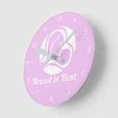 乳汁分泌コンサル最高のタント事務所ピンク ラウンド壁時計 (傾斜)