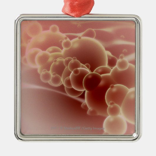 乳液のmicrospheresの顕微鏡の概観 メタルオーナメント (正面)