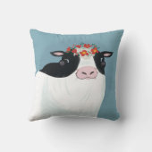 乳牛と赤い花冠 クッション (裏面)