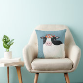 乳牛と赤い花冠 クッション (椅子)