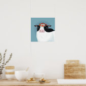 乳牛と赤い花冠 ポスター (キッチン)