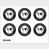 乳牛のアイコンのロゴカスタム3" ラウンドシール (シート)