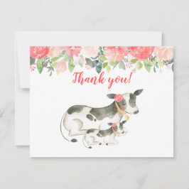 乳牛のフローラ牡丹ありがとう 招待状