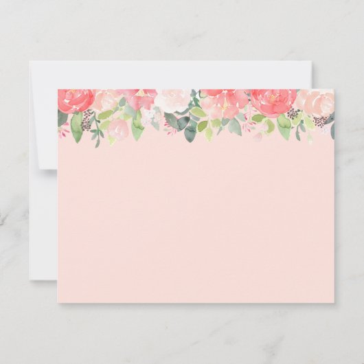 乳牛のフローラ牡丹ありがとう 招待状 (裏面)