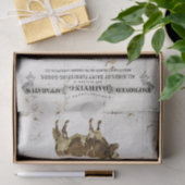 乳牛のヴィンテージのスタイルの古く素朴な牛 薄葉紙 (ギフト)