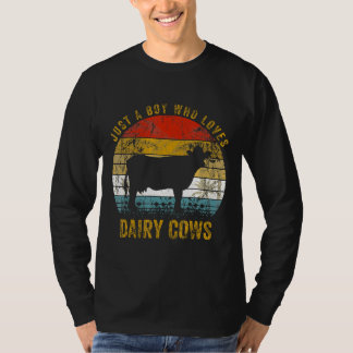 乳牛の動物を愛する少年にすぎないヴィンテージ Tシャツ