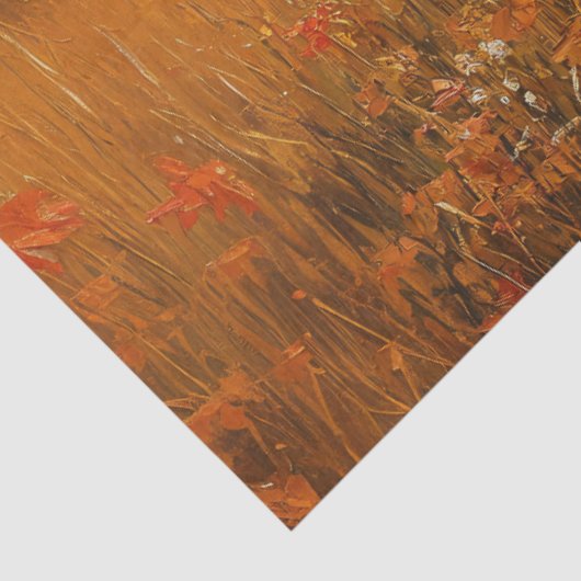 乳牛の秋の農場の風景のデコページ 薄葉紙 (詳細)