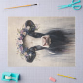 乳牛の紫色の花の冠の切り離し 薄葉紙 (クラフト)