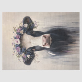 乳牛の紫色の花の冠の切り離し 薄葉紙