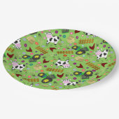 乳牛の農場構内場面 ペーパープレート (アングル)