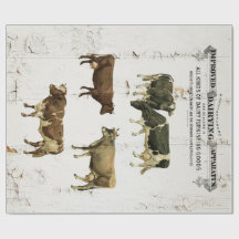 乳牛の農家のプリント