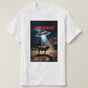 乳牛のTシャツ神秘的なUFO拉致 Tシャツ
