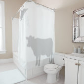 乳牛シャドウシルエットシャドウバディ シャワーカーテン (インサイチュ)