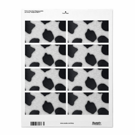 乳牛プリント ラベル (フルシート)