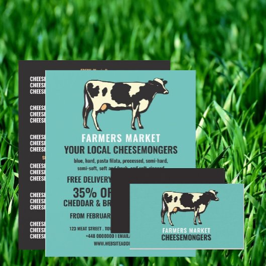 乳牛ポートレートチーズモンガー 名刺