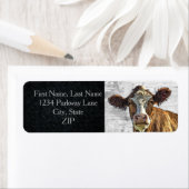 乳牛レッドホルスタインキュートファーム差出人住所 ラベル (インサイチュ)