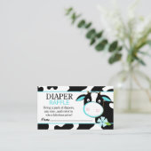 乳牛農場ベビーシャワーオムツラッフル – 青 エンクロージャーカード (スタンド正面)