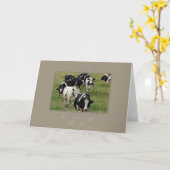 乳牛 カード (黄色い花)