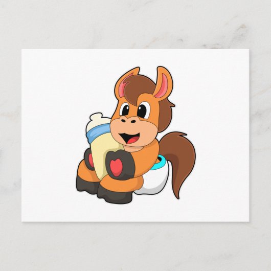 乳瓶の馬 ポストカード (正面)