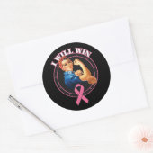 乳癌に勝つリベッターを見つける ラウンドシール (封筒)