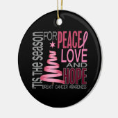 乳癌のクリスマス1のオーナメント セラミックオーナメント (左)