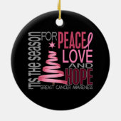 乳癌のクリスマス1のオーナメント セラミックオーナメント (裏面)