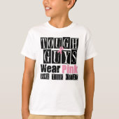 乳癌のタフガイはピンクを身に着けています Tシャツ (正面)