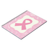 乳癌のピンクのリボンの恵みのギフト ノートブック (左側)