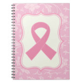 乳癌のピンクのリボンの恵みのギフト ノートブック (正面)