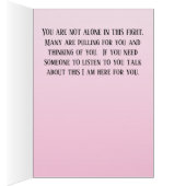 乳癌のピンクのリボン木カード (内側 (右))