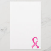 乳癌のピンクのリボン3 便箋 (正面)