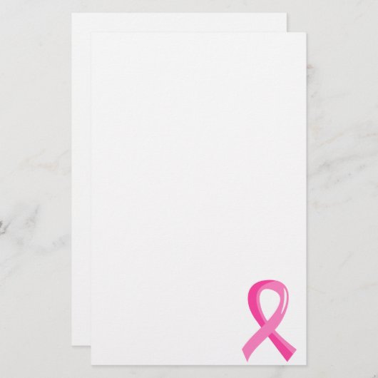 乳癌のピンクのリボン3 便箋 (正面/裏面)