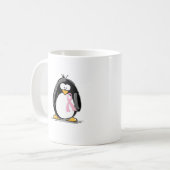 乳癌のペンギン コーヒーマグカップ (正面左)