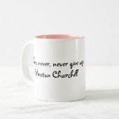 乳癌のマグパーソナライズなピンクの生命の樹 ツートーンマグカップ (正面左)