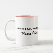 乳癌のマグパーソナライズなピンクの生命の樹 ツートーンマグカップ (左)