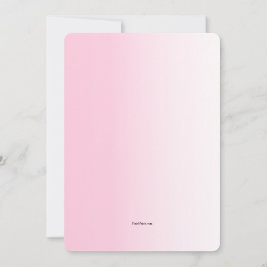 乳癌のリボンの招待状 招待状 (裏面)