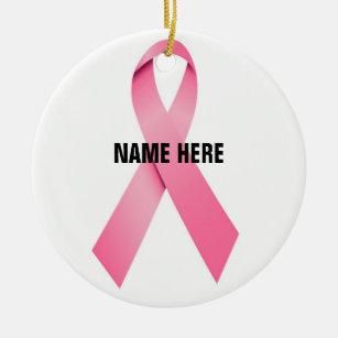 乳癌のリボンの捧げ物 セラミックオーナメント