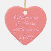 乳癌のリボンのCelbratesの信頼及び赦免 セラミックオーナメント (裏面)