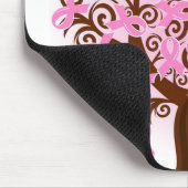 乳癌のリボン木のマウスパッド マウスパッド (コーナー)